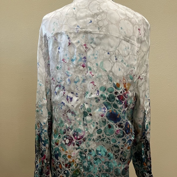 DOLCEZZA LARGE PRINTED BLOUSE 100% VISCOSE NWT - Picture 4 of 5